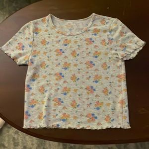 AE floral baby tee, size M